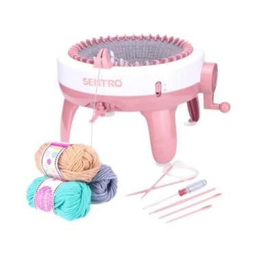 Imagem de Kit De Máquina De Tricô Manual Com 40 Agulhas Para Projetos De Artesan