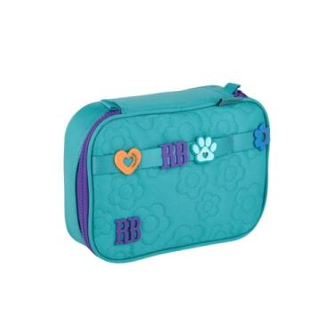 Imagem de Estojo Box Feminino Escolar Grande Rebecca Bonbon com Divisórias Internas – Juvenil, Resistente e Organizador (Verde)