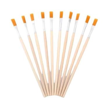 Imagem de Conjunto De Pincéis Planos De Nylon Com Cerdas Para Pintura - 10, 30, 