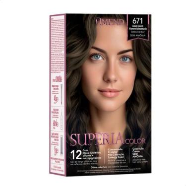 Imagem de Tinta De Cabelo Amend Superia 671 Louro Escuro Marrom Acinzentado