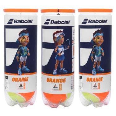Imagem de Bola De Beach Tennis Babolat Orange Pacote Com 03 Bolas