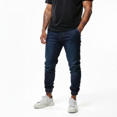 Imagem de Calça Jogger Masculina Jeans ou Sarja Slim Fit Confortável - Mitchelgu