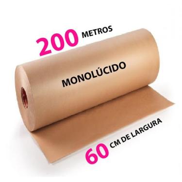 Imagem de Papel Kraft 80g Com 60cm De Largura x 200 Metros Monolúcido - Fofinhos