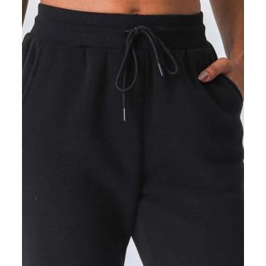 Imagem de Calça Feminina Moletom Fitness Reta Marisa Preto-49935, Preto, GG