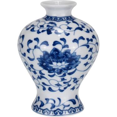 Imagem de VASO DECORATIVO ENFEITE CASA REDONDO HOME&CO CERÂMICA 11x8x8cm AZUL