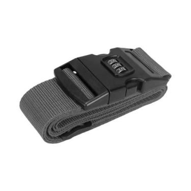 Imagem de Cinta De Bagagem Ajustável Aprovada Pela TSA Com Trava Para Malas E Ac