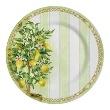 Imagem de Jogo de pratos raso doce limone 6 peças alleanza 1linha - Alleanza Cer