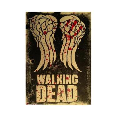 Imagem de Pôster Rick Grimes Daryl Dixon Walking Dead Arte Vintage De Série De T