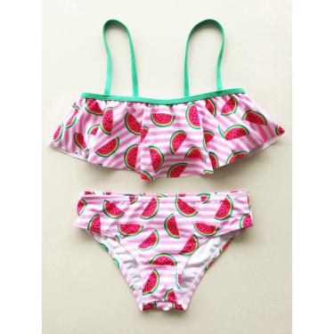 Imagem de Biquini Infantil Melancia Com Listras - Basic +