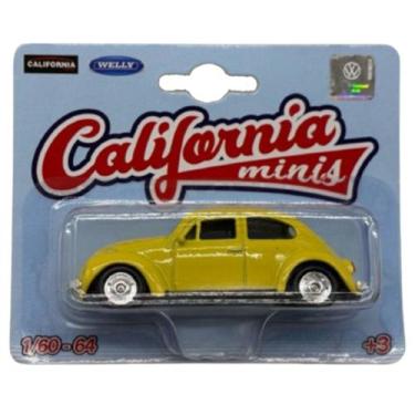 Imagem de Miniatura Volkswagen Fusca Amarelo 1/64 California Minis