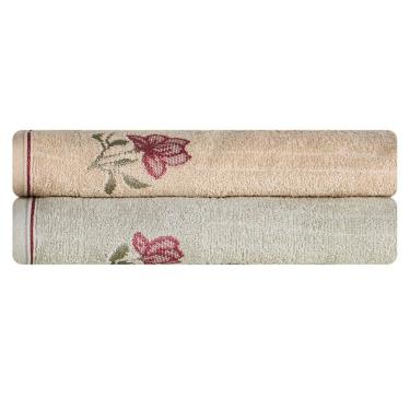 Imagem de Jogo de Toalha de Banho Encanto 100% Algodao Karsten Kit 2 Peças