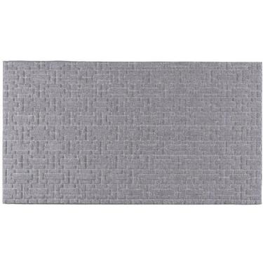 Imagem de Tapete Atlanta Alto Relevo Antiderrapante 100x140cm Corttex  - Tijolinho Cinza