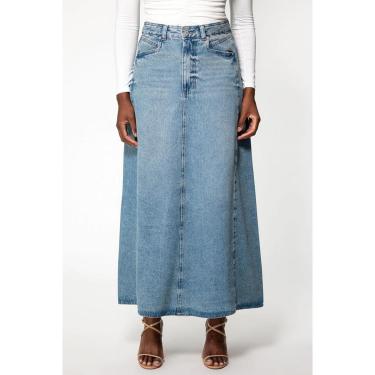 Imagem de SAIA JEANS GUESS LONGA AZUL CLARO-Feminino