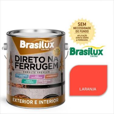 Imagem de Tinta Esmalte Direto Na Ferrugem 3,6 Litros Brasilux Escolha sua Cor S