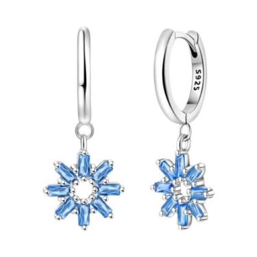 Imagem de Brincos De Prata Esterlina 925 Com Estrelas Rosa E Conchas Florais Par