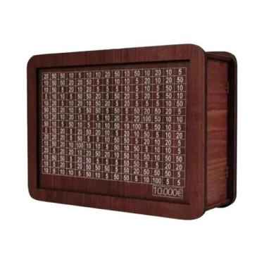 Imagem de Cofrinho De Madeira Reutilizável 1000/3000/5000/10000 Euro Caixa De Di