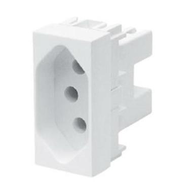 Imagem de Módulo Tomada 2p+t 10a 250 Volts Habitat - 2061 - Fame Tomada Padrao 2