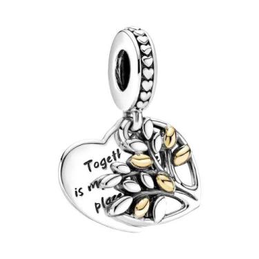 Imagem de Pingente Árvore Genealógica Prata 925 Charm Mãe Pai Amor Eterno Para P