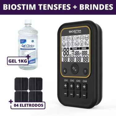 Imagem de Aparelho de Estetica TensFes Portatil Bioset 4 Canais C/ Anvisa - Bios