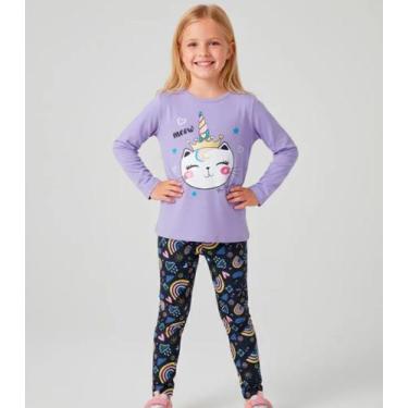Imagem de Conjunto Infantil Menina Meia Estação Laluna Roxo, 2, Roxo