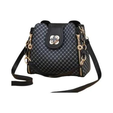 Imagem de Bolsa Crossbody Feminina de Luxo - Grande Capacidade com Design de Imp