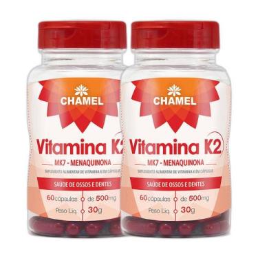 Imagem de Kit 2x Vitamina K2 500mg 60 Cps - CHAMEL