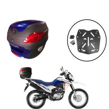 Imagem de Baú 41 Litros Awa Proos + Suporte de Baú Superior Bros 150/160 2015 em