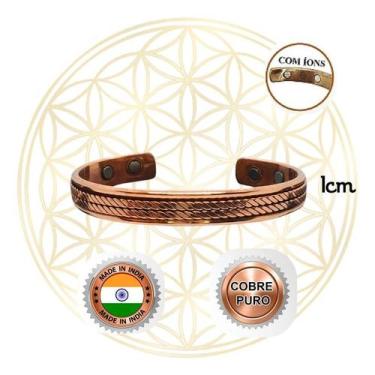 Imagem de Bracelete de Cobre Magnético Ajustável - Fluir, Twist