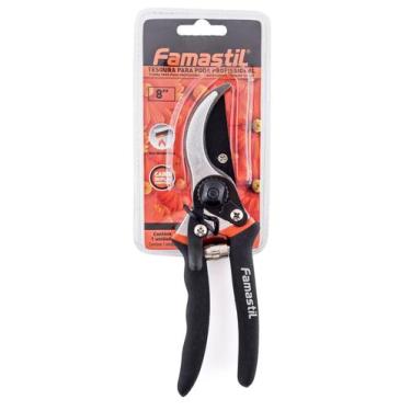 Imagem de Tesoura De Poda Profissional 8 polegada Jardinagem Trava Mola Famastil
