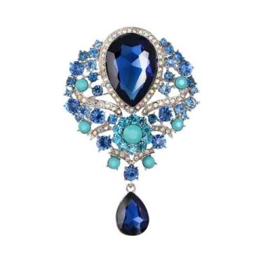 Imagem de Broche De Cristal Brilhante Para Homens E Mulheres, Joia De Moda Luxuo