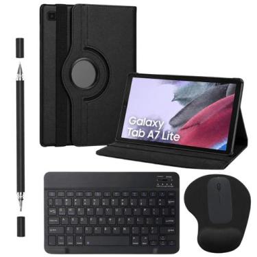 Imagem de Kit para Galaxy Tab A7 Lite Capa Giratória + Teclado e Mouse + Películ
