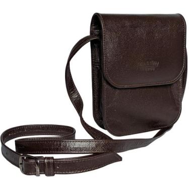 Imagem de Bolsa Capanga Transversal Carteiro Masculina de Couro - Kenia e Katia,