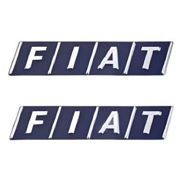 Imagem de Par Emblema Fiat Azul Grade E Porta Mala Uno 1984 A 1995 - MUTKIT