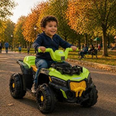 Imagem de Mini Quadriciclo Elétrico Infantil 6V Adventure Unitoys Com Luz E Som,