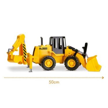 Imagem de Trator retroescavadeira de brinquedo grande articulado rl1600 - silmar