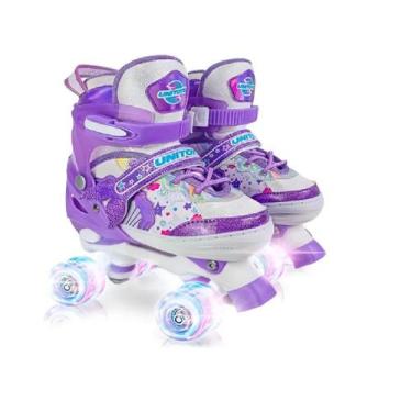 Imagem de Patins Quad Sereia Lilas TAM 30 - 33 - Unitoys