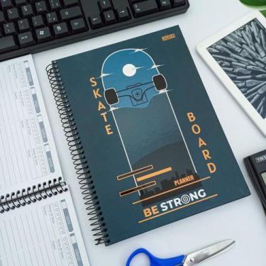 Imagem de Planner Masculino Permanente Be Strong Treinos Academia Agenda Anual, 