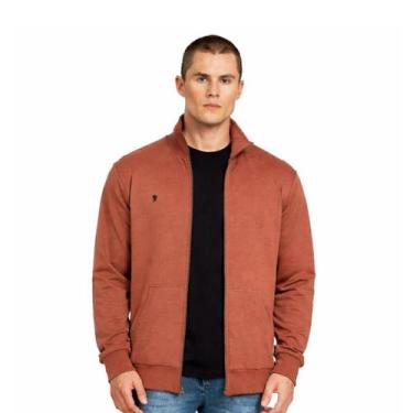 Imagem de Jaqueta Masculina de Moletinho Sporting Paco Jeans, Terracota, GG