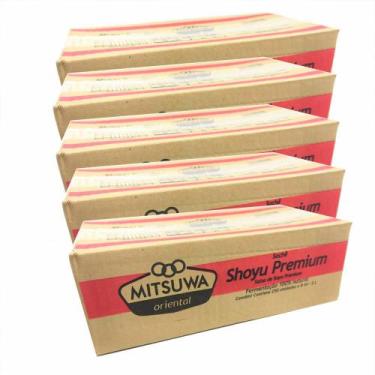 Imagem de Molho Shoyu Premium Sachê 250 sachês Mitsuwa (Kit com 5)