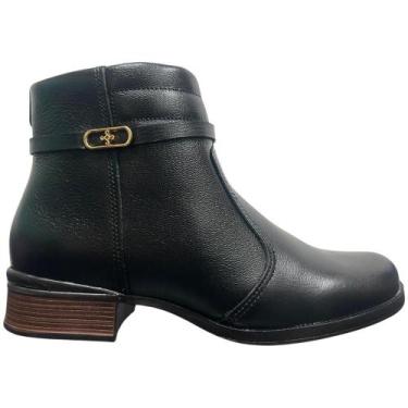 Imagem de Bota pegada diana cano curto ref: 282014 feminino, Preto, 35