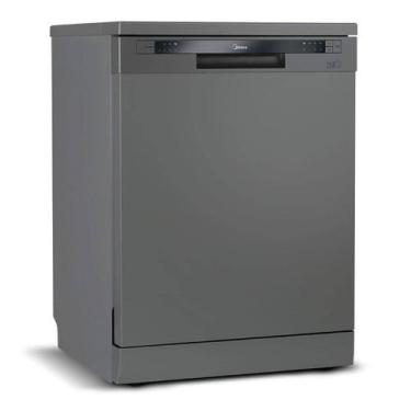 Imagem de Lava-louças Midea 14 serviços 127V Prata - DWA14S1, 110V