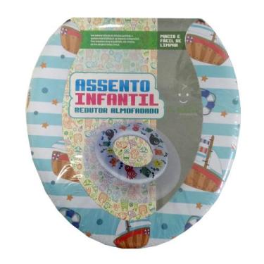Imagem de Assento Sanitário Infantil Decorado Marinheiro Espuma Redutor para Vas