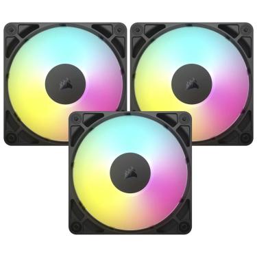 Imagem de Cooler para Gabinete Rs120 120mm Argb Kit com 3 Co-9050181-Ww com Hub Controlador Corsair