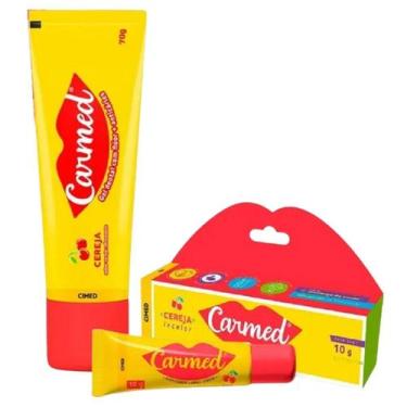 Imagem de Hidratante Gloss Brilho Labial 10g e Gel Dental Com Fluor 70g Carmed, 