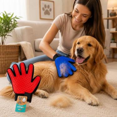 Imagem de Luva Para Escovar Pelos Pets 23CM - Sortida - BUDDY PET