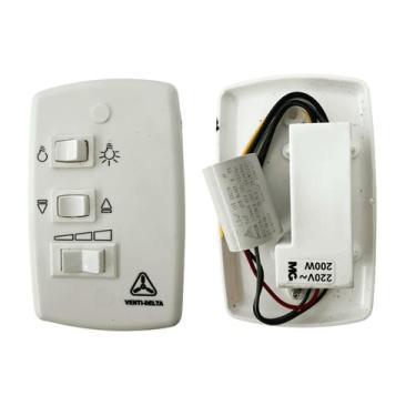 Imagem de Chave de Parede Venti-Delta P/ Ventiladores de Teto 220 V 1,5+1 uF