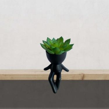 Imagem de 1 Suculenta Echeveria Artificial Realista Para Decoração - Decora Flor