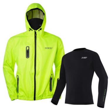 Imagem de Kit Texx Corta Vento Impermeável Climate 1 Térmica X11 Verde, 4G