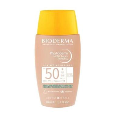 Imagem de Protetor Solar Bioderma Photoderm Nude Touch FPS 50+ Dourado Para Pele