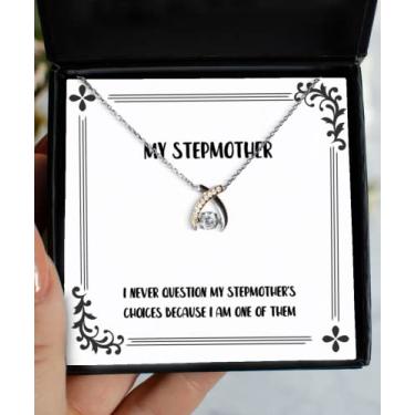 Imagem de Colar dançante I Never Question My Stepmother's Choices Because I Am One Of Stepmother Wishbone Dancing Gifts, para mãe